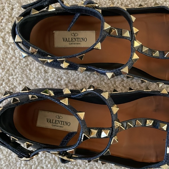 Valentino Rockstud flat Navy size 38 - Picture 3 of 9